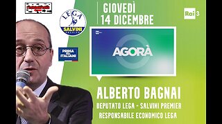 🔴 Interventi dell'On. Alberto Bagnai ospite ad Agorà su Rai3 del 14/12/2023.