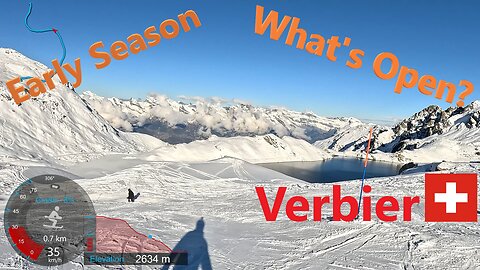 [4K] Skiing Verbier 4Vallées, Early Season Open Pistes, Valais Switzerland, GoPro HERO11