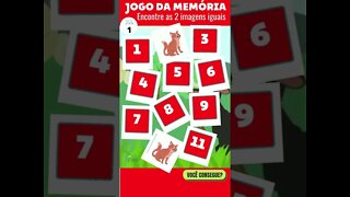 JOGO DA MEMÓRIA | # 014 | ATIVE SUA MEMÓRIA | TESTE SUA MEMÓRIA FOTOGRÁFICA COM ESSA BRINCADEIRA