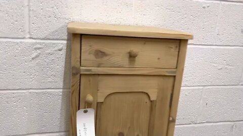 Small Antique Pine Bedside Cupboard (T2601A) @Pinefinders Old Pine Furniture Warehouse