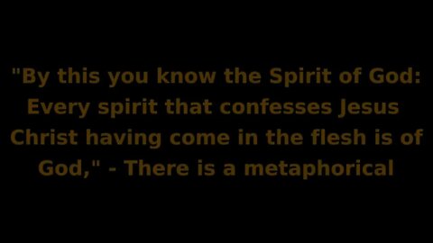 Soul Speak #24 (Aug 09/20) 1.John 4:1 "Test the spirits to see whether they are from God". Comments