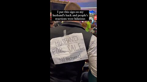 A WOMAN TAG HER HUSBAND FOR SALE AT THE PUBLIC MALL