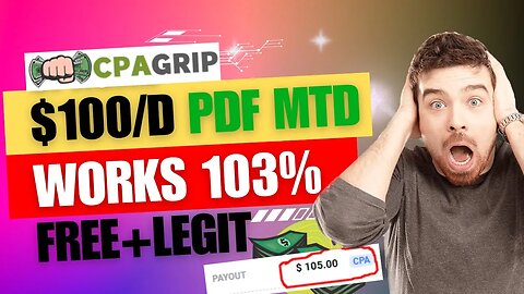 CPAGrip 100/Day PDF MTD! CPA Marketing Tutorial, Make Money Online Today, Marketing