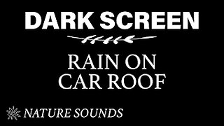 RAIN Sounds for Sleeping BLACK SCREEN | RAIN ON A CAR | Dark Screen Nature Sounds ASMR