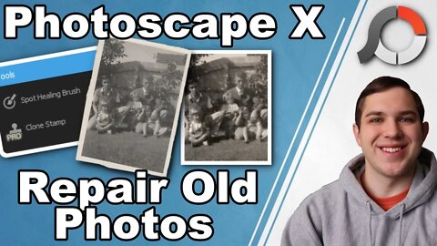 How to Repair Old Photos! | PhotoScape X | Clone Stamp | Spot Healing Brush