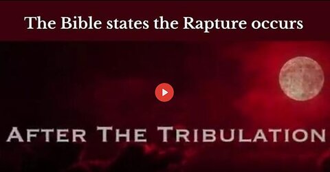 After the Great Tribulation, Rapture occurs, followed by Gods Wrath upon those who made Tribulation