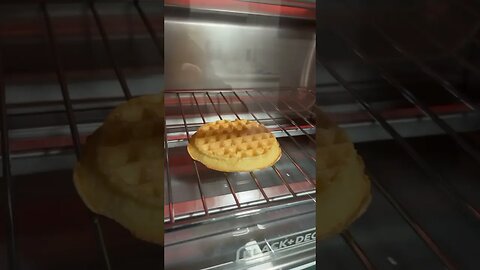Cooking a waffle! With the black and decker toaster oven! #shorts