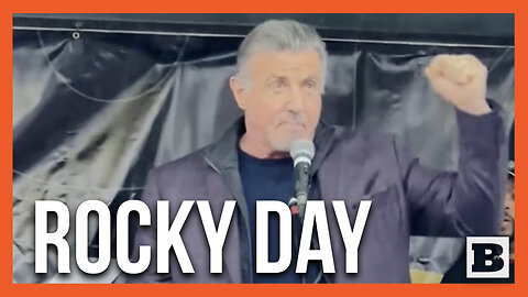 Sylvester Stallone and Fans Celebrate "Rocky Day" Outside Philadelphia Art Museum