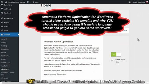 Automatic Platform Optimization For WordPress Tutorial