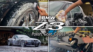 BMW Z3 | 20+ Year Old Paint Brought to a SHINE | Ceramic Coatings are INSANE for Black Paint!!