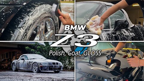 BMW Z3 | 20+ Year Old Paint Brought to a SHINE | Ceramic Coatings are INSANE for Black Paint!!