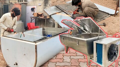 How Milk Chiller Tanks are Made From Stainless Steel Sheet | Bulk Milk Chiller Making For Dairy Farm