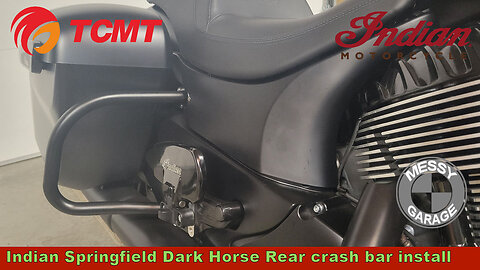 Indian Springfield Dark Horse Modifications - Installation of rear crash bars