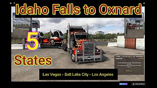 American Truck simulator Idaho Falls to Oxnard 5 states #boosteroid #americantruck