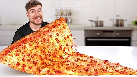 Mr-Beast eat world largest pizza 🍕