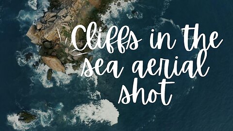 Cliffs in the sea aerial shot