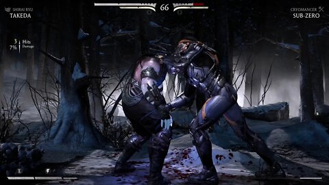 Mortal Kombat X: Takeda (Shirai Ryu) vs Sub-Zero (Cryomancer) - 1440p No Commentary