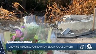 Memorial for killed Boynton Beach police officer grows