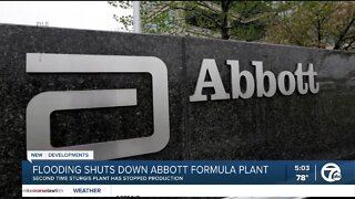 Flooding causes Abbott Formula Plant to shut down