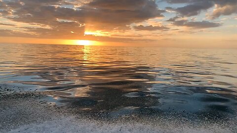 Sunset Run on the water