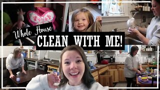 Whole House Clean With ME!//Real Life Farmhouse Cleaning//Dirty House Speed Cleaning