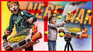 CRAZY Nerf Machine Gun War with the Rival Prometheus!! | Best Kids Show