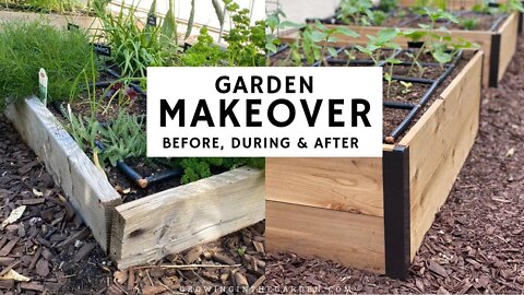 GARDEN MAKEOVER: Before, During & After - TIPS for designing a RAISED BED GARDEN