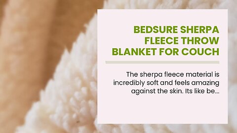 Bedsure Sherpa Fleece Throw Blanket for Couch - Thick and Warm Blankets for All Seasons, Soft a...