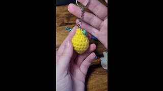 "Zesty Accessory: Lemon Keychain for a Refreshing Touch"