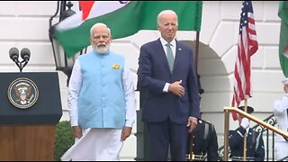 Biden Makes Things Awkward During The National Anthem of India