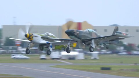 4 P51 Mustangs and other Warbirds Take off at Sun N Fun 2021