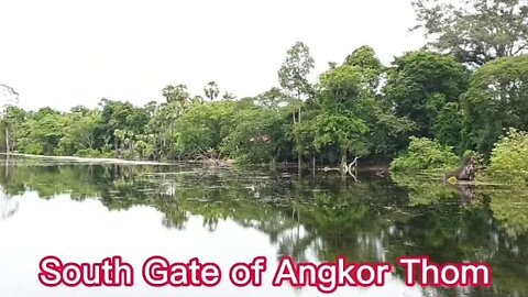 Tour Siem Reap2021, South Gate of Angkor Thom landscape #Shorts Clip2021 / Amazing Tour Cambodia.