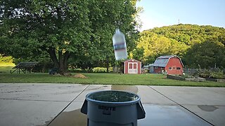 Slow Motion Big Water Bottle Splash / Drop