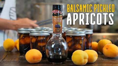 How to Make Balsamic Pickled Apricots; Canning