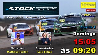 STOCK SERIES | Corrida 2 | 3ª Etapa 2022 - Velocitta (SP) | Ao Vivo