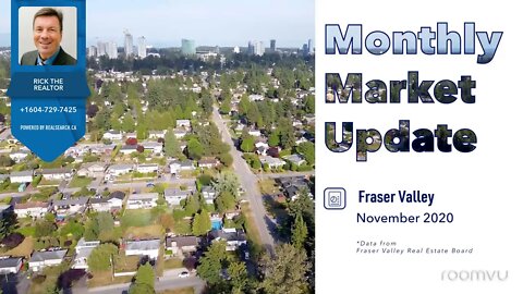 Real Estate Market Update | Fraser Valley | November 2020 | Rick the REALTOR®