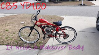 C85 Yd100 Motorized Bicycle build Gets a Makeover!