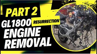 Most Abused Honda GL1800 Goldwing Resurrection Continues. Part 2. Engine Removal for Replacement.