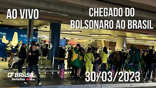 Chegada do Bolsonaro ao Brasil, 30/03/2023. Aeroporto Internacional de Brasília!
