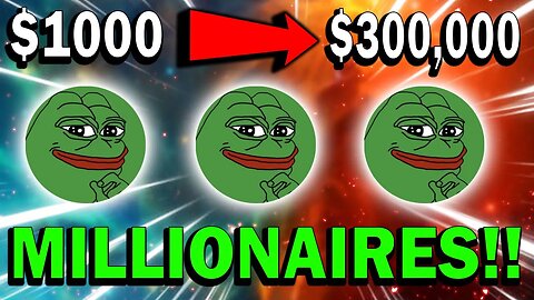 TURNING $1000 TO $300,000 WITH PEPE COIN!! PEPE CRYPTO WILL MAKE MILLIONAIRES!!