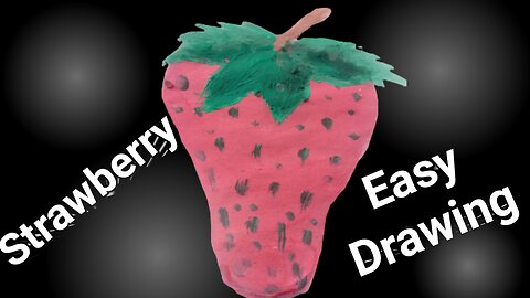 strawberry drawing |strawberry draw easy|strawberry drawing watercolor