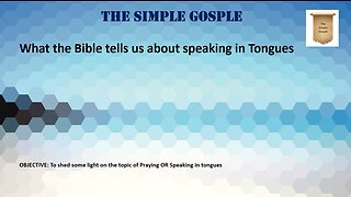 The Gift of Speaking in Tongues