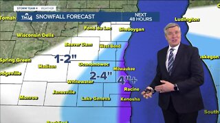 Scattered lake effect flurries forecasted Wednesday night