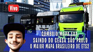 COMBOIO COM MODS BRASILEIROS NO MAPA EAA MAIOR MAPA DO ETS2 1.42 BETA EURO TRUCK 1.42 BETA