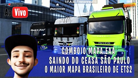 COMBOIO COM MODS BRASILEIROS NO MAPA EAA MAIOR MAPA DO ETS2 1.42 BETA EURO TRUCK 1.42 BETA