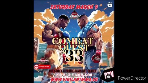 Vigilant MMA is bringing COMBAT QUEST 33 to Fort Myers FL at The Sidney & Bernie Davis Art Center