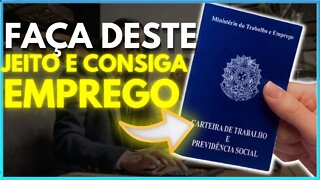 CONSIGA emprego MUITO rápido EM POUCOS DIAS.