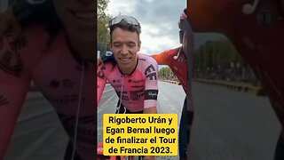 Rigo y Egan se reúnen, luego de finalizar el Tour de Francia 2023.
