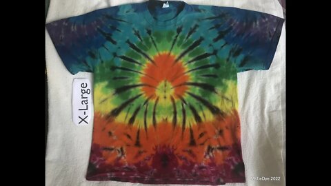 Discharged a Spider design with OWB then Tie Dyed Rainbow tee