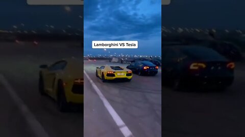 Quem ganha Lamborghini vs Tesla #shorts #carros